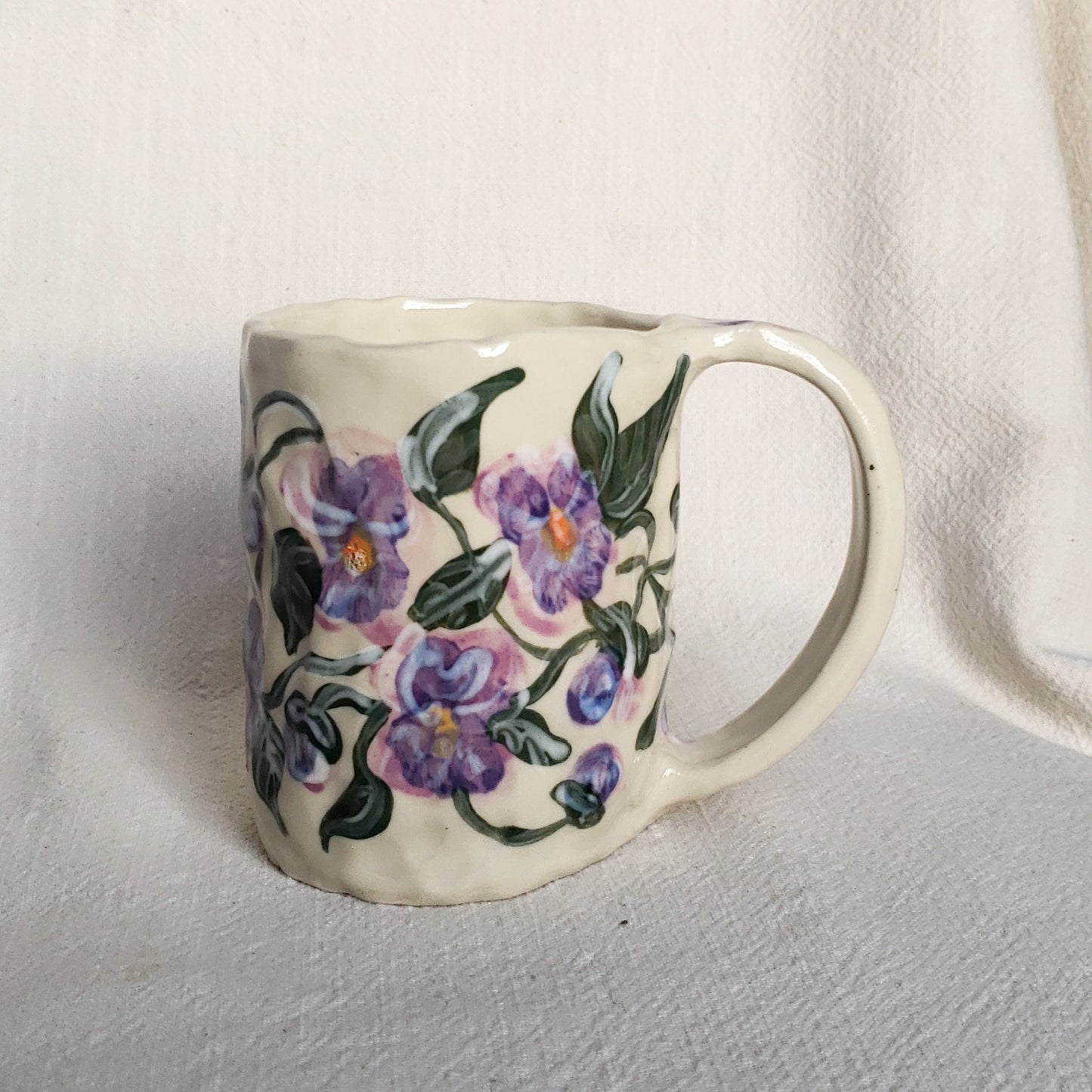 Tall Mug - Purple Pansy Season