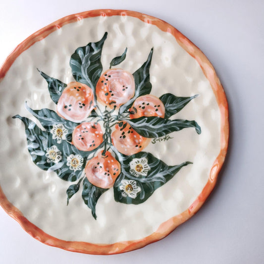 Stackable 8.5" Plate - Clementine Bouquet