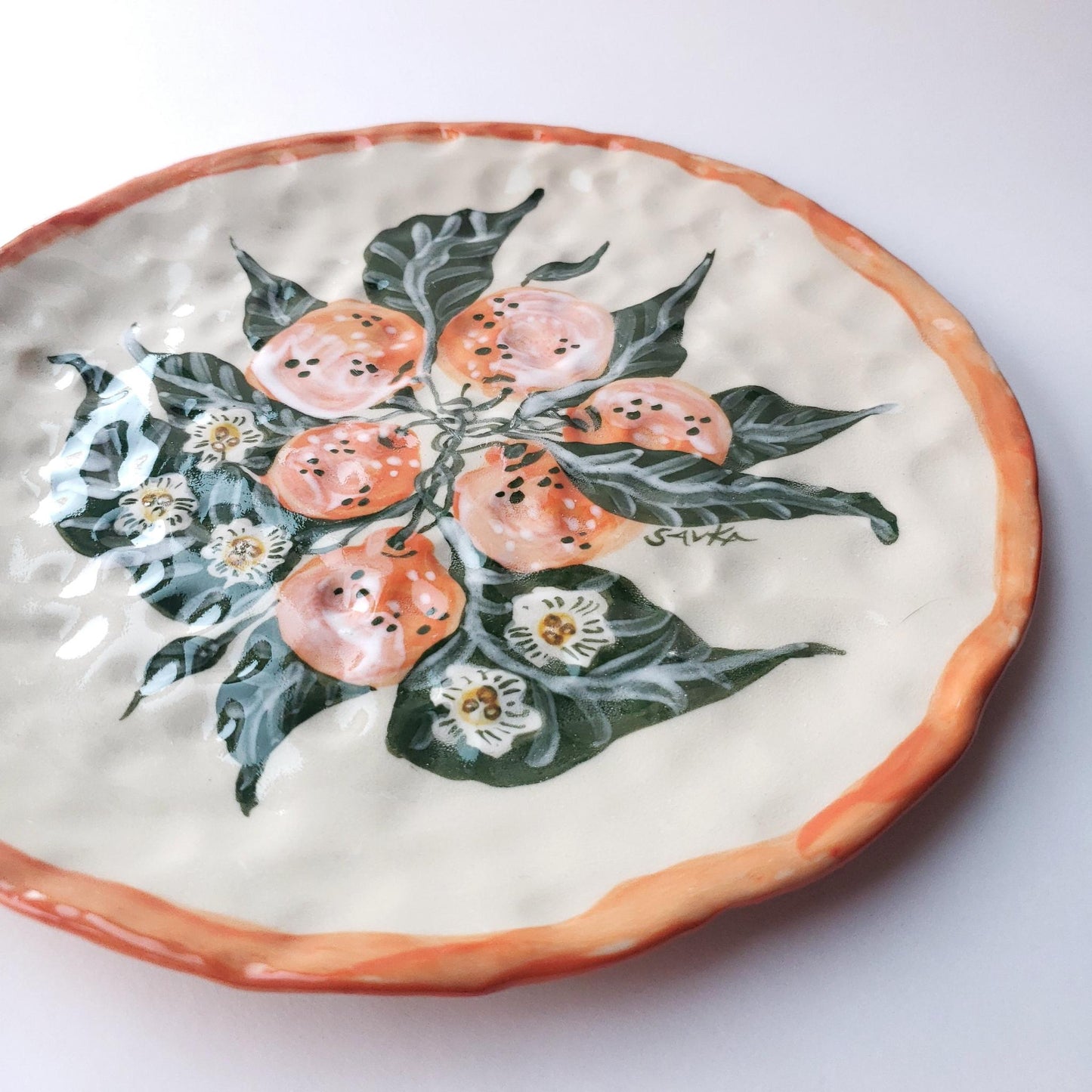 Stackable 8.5" Plate - Clementine Bouquet