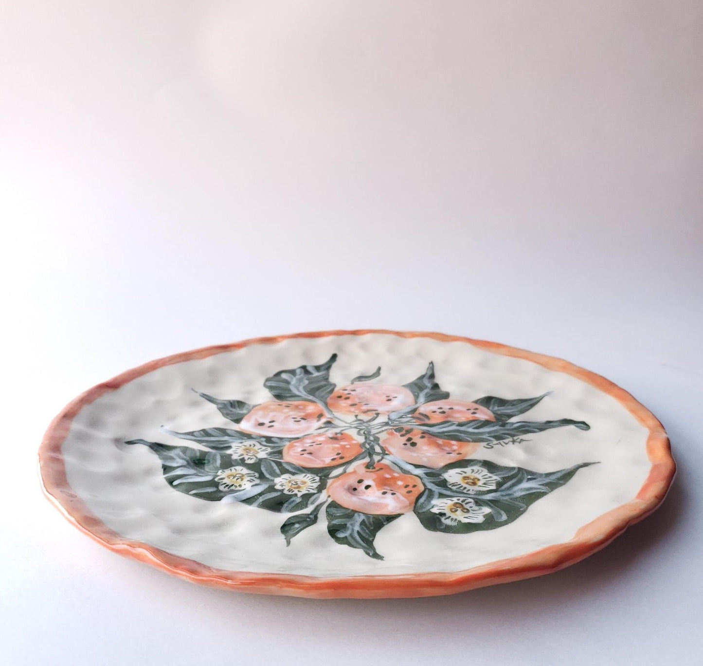 Stackable 8.5" Plate - Clementine Bouquet