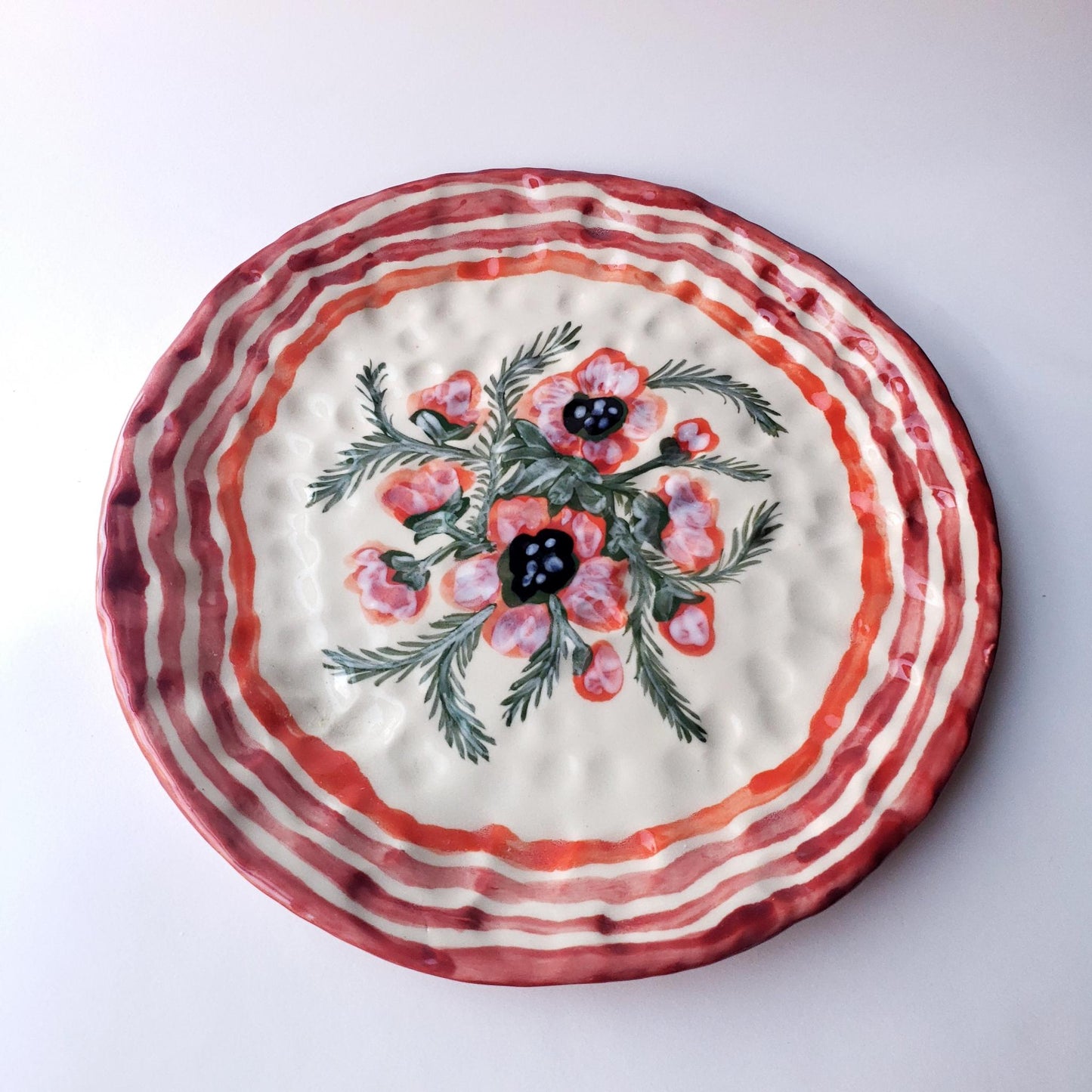 Stackable 8.5" Plate - Poppy Bouquet