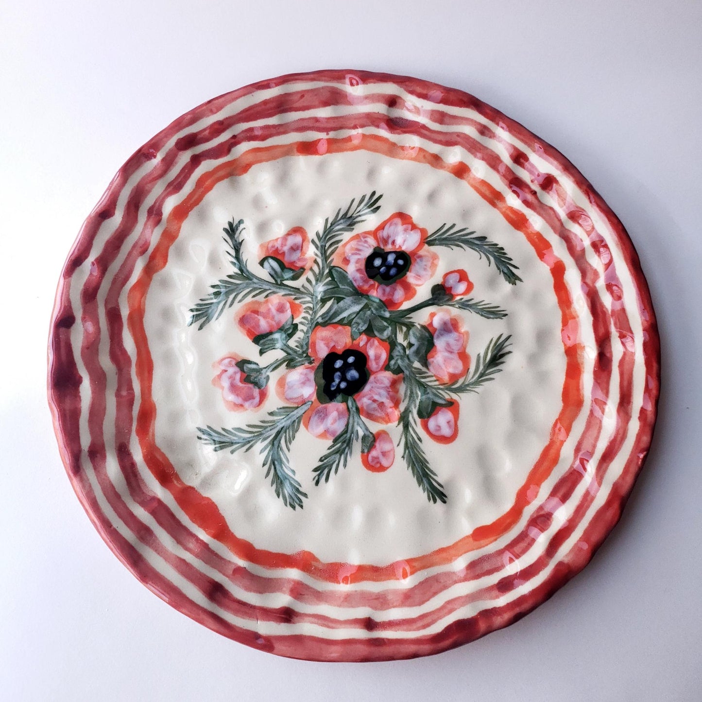 Stackable 8.5" Plate - Poppy Bouquet