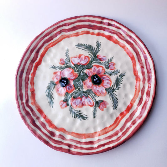 SECOND - Stackable 8.5" Plate - Poppy Bouquet