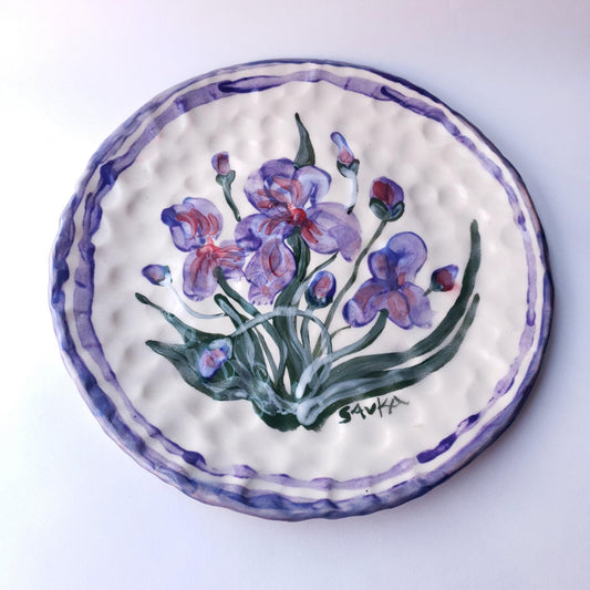 Stackable 8.5" Plate - Iris Bouquet