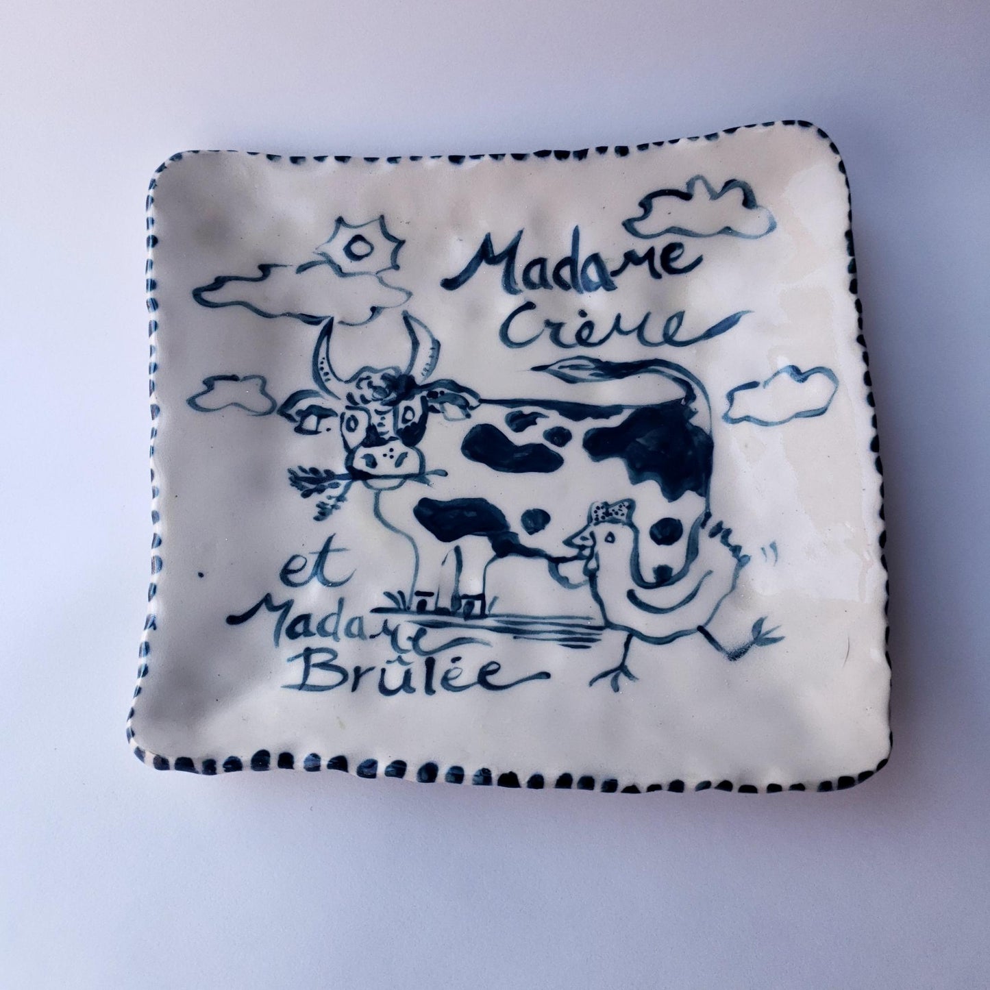 SECOND - Handbuilt Plate - Madame Crème et Madam Brulée