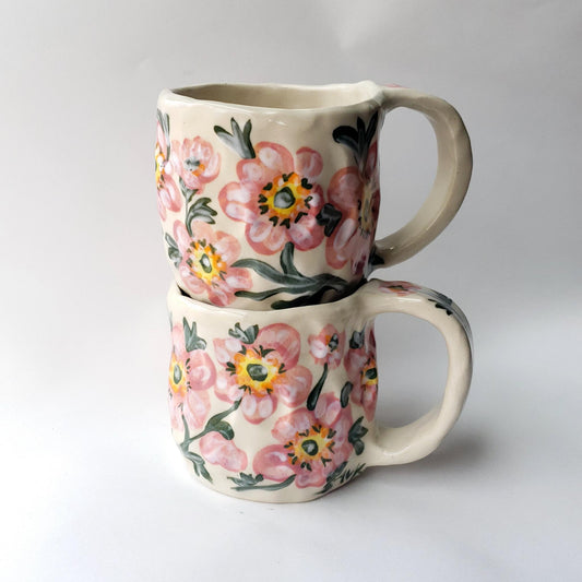 SECOND - Sweet Mug - Pink Flowers