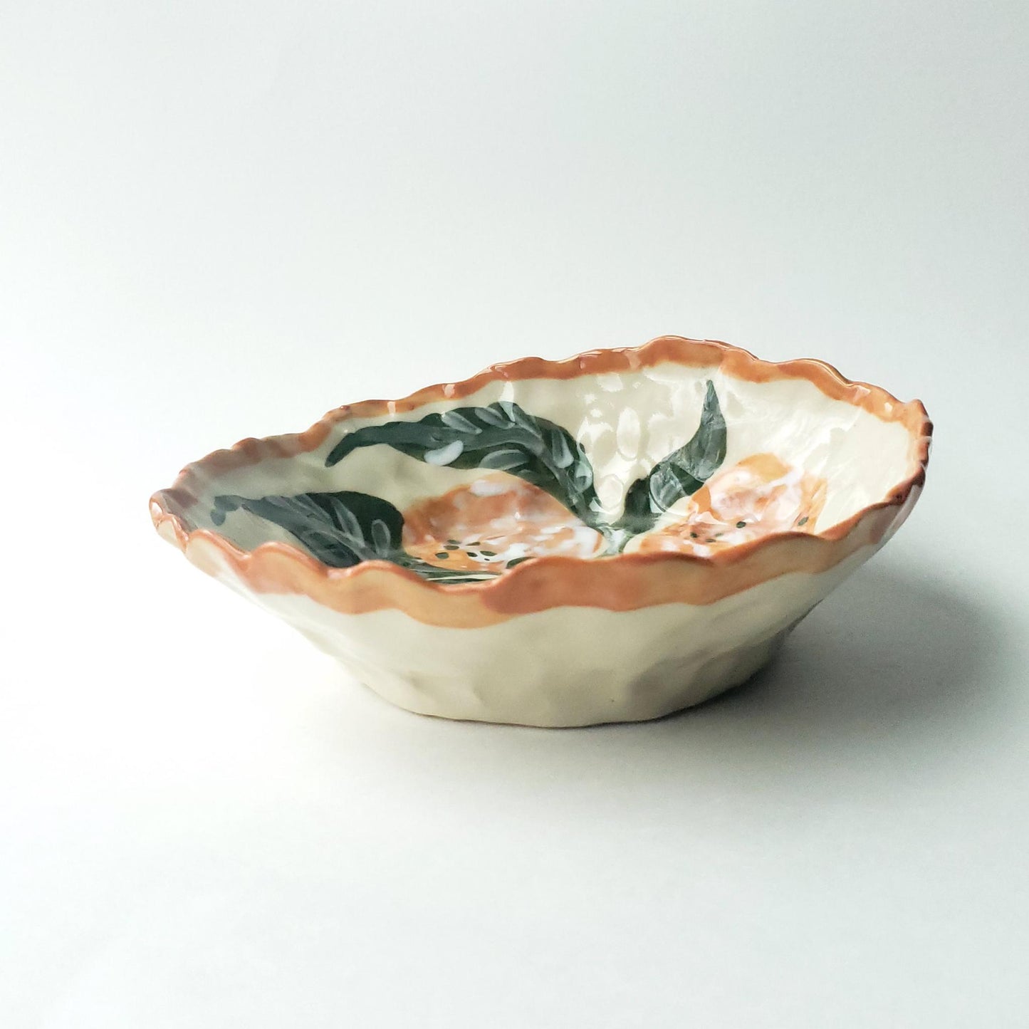 SECOND - Handbuilt Bowl - Clementine Bouquet ii